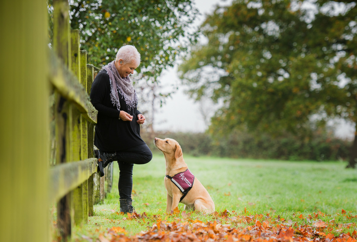 Lynda and Zara the hearing dog